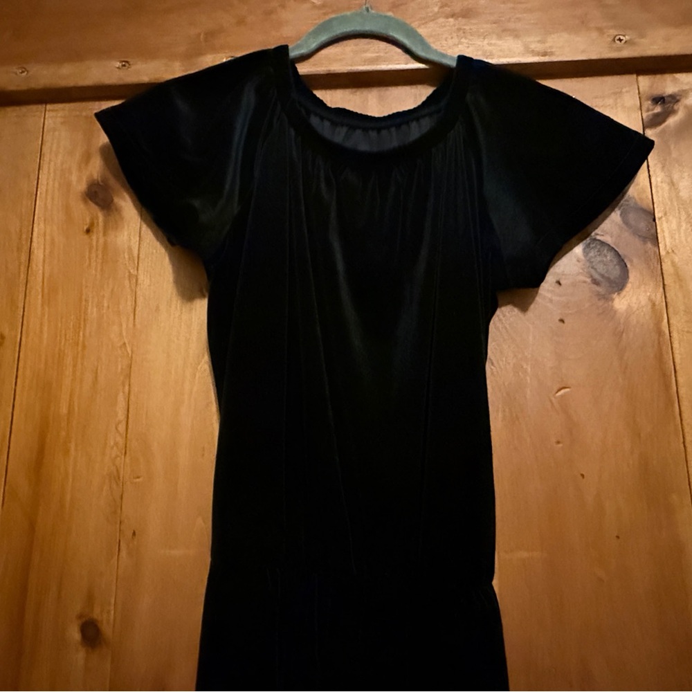 Black Velvet Velor Jumpsuit GAP size large kids